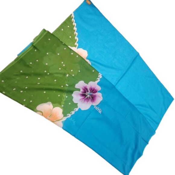 Womens Sarong Cotton Wrap, Handpainted Batik Wrapskirt Beach Pareo Beachwear-NEW - Picture 4 of 6